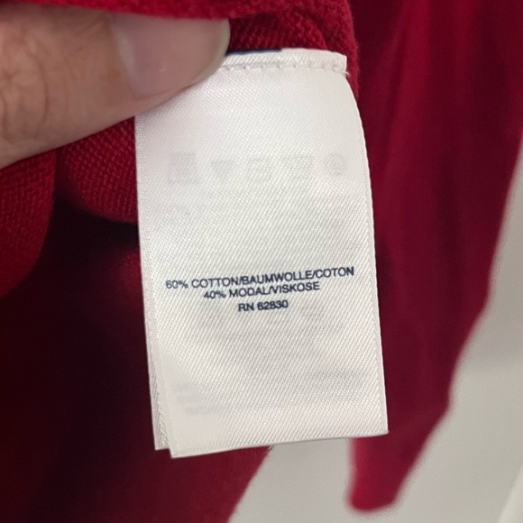Lands End Girls 10-12 Medium Red V-Neck Knit Sweater OEKO-TEX - Picture 5 of 12